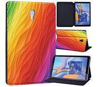 Watercolor Printed Leather slim lightweight Stand Cover Case for Samsung Galaxy Tab A 10.5 T590 T595 Case (Model: SM-T590 SM-T595), Cover with Stand Function (rainbow river)