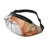 Watercolor Pumpkins Printed Personalized Waist Bag, Lightweight and Versatile Crossbody Bag for Everyday and Outdoor Adventures