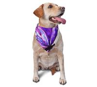 Watercolor Purple Butterfly Dog Bandana Pet Scarf Accessories for Small Medium Dogs Cats Photo Prop, Triangle Pet Bandanas Adjustable Puppy Bib Washable Dog Kerchief Puppy Neckerchief