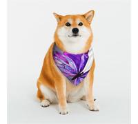 Watercolor Purple Butterfly Dog Bandanas Large Adjustable Dog Scarf Triangle Bibs Double Reversible Kerchief Scarf Washable Daily Handkerchief for Medium Large Dog Puppy Cat Gift