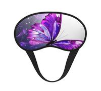 Watercolor Purple Butterfly Sleep Mask for Side Sleeper, Light Blocking Night Masks for Sleeping Eye Mask for Women Men Eye Cover Soft Comfortable Eye Shade for Travel, Nap
