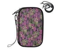 Watercolor Purple Floral Pattern RFID Blocking Family Passport Holder, Waterproof Travel Document Organizer Wallet for Women Men, Credit Card Case Travel Essentials