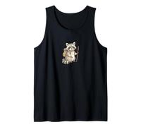 Watercolor Raccoon On A Camping Trip for Women Men Kids Cute Tank Top