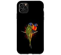 Watercolor Rainbow Lorikeet Parrots Painting Art Case for iPhone 11 Pro Max