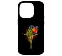 Watercolor Rainbow Lorikeet Parrots Painting Art Case for iPhone 14 Pro