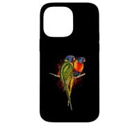 Watercolor Rainbow Lorikeet Parrots Painting Art Case for iPhone 14 Pro Max