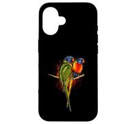 Watercolor Rainbow Lorikeet Parrots Painting Art Case for iPhone 16