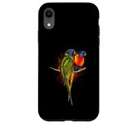 Watercolor Rainbow Lorikeet Parrots Painting Art Case for iPhone XR