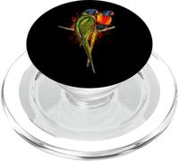 Watercolor Rainbow Lorikeet Parrots Painting Art PopSockets PopGrip for MagSafe