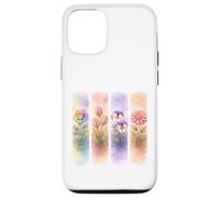 Watercolor Rainbow Rose Tulip Pansy Dahlia Blooms Case for iPhone 12/12 Pro