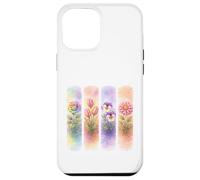 Watercolor Rainbow Rose Tulip Pansy Dahlia Blooms Case for iPhone 12 Pro Max