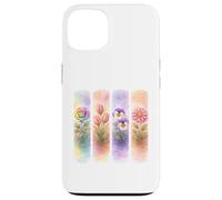 Watercolor Rainbow Rose Tulip Pansy Dahlia Blooms Case for iPhone 13