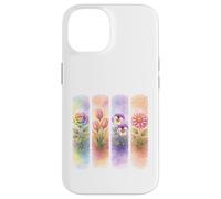 Watercolor Rainbow Rose Tulip Pansy Dahlia Blooms Case for iPhone 14