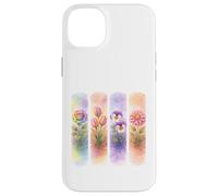 Watercolor Rainbow Rose Tulip Pansy Dahlia Blooms Case for iPhone 14 Plus