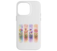 Watercolor Rainbow Rose Tulip Pansy Dahlia Blooms Case for iPhone 14 Pro Max