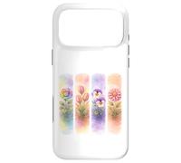 Watercolor Rainbow Rose Tulip Pansy Dahlia Blooms Case for iPhone 17 Pro Max