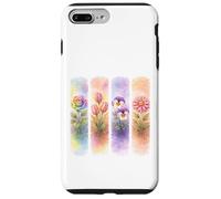 Watercolor Rainbow Rose Tulip Pansy Dahlia Blooms Case for iPhone 7 Plus/8 Plus