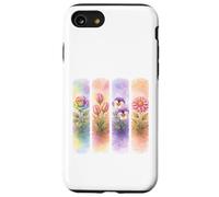 Watercolor Rainbow Rose Tulip Pansy Dahlia Blooms Case for iPhone SE (2020) / 7/8