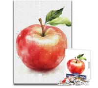 Watercolor Red Apple Teenagers 1000 Pieces Puzzle Educational Reasoning Skill Game Ideal Thoughtful Gift for All Events Size 38x52cm