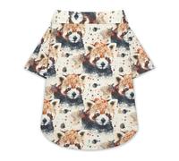 Watercolor Red Pandas Cute Dog Shirt Soft Cozy Pet T-Shirts Pullover Cat Clothes