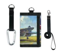 Watercolor Retro Airplane Wallet Slim Small Pocket Money Organisers Bag Lightweight Portable Change Purse