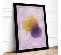 Watercolor Reverie Abstract Framed Wall Art Print A3 (42×29.7cm) Black, Wall Decor for Living Room, Bedroom, Office & Home, Ready to Hang, Art Gift