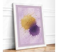 Watercolor Reverie Abstract Framed Wall Art Print A3 (42×29.7cm) White, Wall Decor for Living Room, Bedroom, Office & Home, Ready to Hang, Art Gift