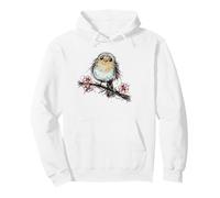 Watercolor Robin Pullover Hoodie