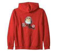 Watercolor Robin Zip Hoodie