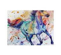 Watercolor Running Horse Printed Adults 500 Pieces Puzzles-Jigsaw Wooden Puzzle for Adults Elderly