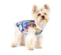 Watercolor Running Horse Printed,Cotton Sleeveless Pet T-Shirt Soft Stretchy Puppy Breathable Vest,M