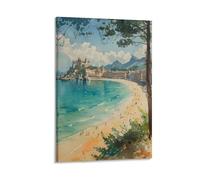 Watercolor San Sebastian Painting, Spain Donostia Poster 20x30inch(50x75cm)