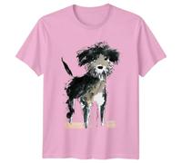Watercolor Scruffy Dog Art T-Shirt Scruffy Doodle Dog Pets Birthday Gift for Him and Her