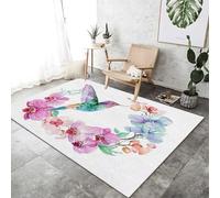 Watercolor Sea Turtle Area Rug 80 x 150 cm Washable Floor Rugs Doormat Living Room Home Decor, Soft and Plush Carpets Area Mats for Kids Boys Girls Bedroom Turquoise