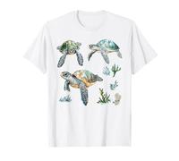 Watercolor Sea Turtle Ocean Marine Life T-Shirt