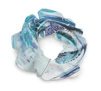 Watercolor Sea Turtle Swimming in Ocean Women's Hair Ties Elastic Scrunchies Silk Like Scrunchy Accessories for Sleep