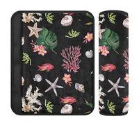Watercolor Seashells Soft Seat Strap Belt Pad Belt Covers for Boys Girls Toddler Seat Covers for Kids 2 Pack 10 * 7.7in