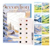 Watercolor Set - Foldable Markers Painting Drawing Supplies - Mini Watercolor Kit - for Kids Girl Adults Classroom Home Craft Journal Art