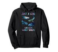 Watercolor Shark Ocean Just A Girl Who Loves Whale Sharks Pullover Hoodie