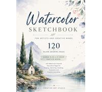 Watercolor Sketchbook for Artists and Creative Minds: 120 Blank Drawing Pages | Large 8.25 x 11 Inch Sketch Book with Watercolor-Inspired Decorative ... Illustration and Creative Journaling