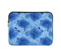 Watercolor Sky Blue Laptop Sleeve Case, Puffy 15.6 Laptop Sleeve for Women Men