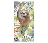 Watercolor Sloth Beach Towels Extra Large, Quick Dry Absorbent Multipurpose, Oversized Beach Towel, Sand Free Foldable Lightweight, Travel Towel, For Beach Pool Camping Travel Vacation, 63x31.5 in