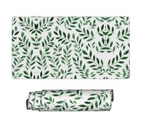 Watercolor Sprig Pattern Print Mouse Pad Large Mouse Pad for Desk, Non-Slip Gaming Mousepad 15.8x29.5in