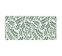 Watercolor Sprig Pattern Print Mouse Pad Large Mouse Pad for Desk, Non-Slip Gaming Mousepad 16x35.5in