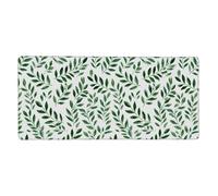 Watercolor Sprig Pattern Print Mouse Pad Large Mouse Pad for Desk, Non-Slip Gaming Mousepad 16x35.5in