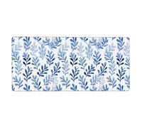 Watercolor Sprig Pattern Print Mouse Pad Large Mouse Pad for Desk, Non-Slip Gaming Mousepad 16x35.5in