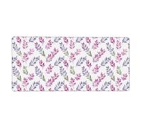 Watercolor Sprig Pattern Print Mouse Pad Large Mouse Pad for Desk, Non-Slip Gaming Mousepad 16x35.5in