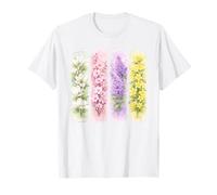 Watercolor Spring Floral Botanical Blossom Art T-Shirt