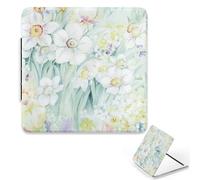 Watercolor Spring Floral Makeup Mirror, 1x/2x Square Mini Mirror, PU Leather Portable Travel Essentials Compact Mirrors, Holiday Essentials Mirrors, Gifts for Women Teenage Girls, Gadgets for Girls
