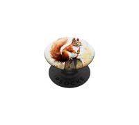 Watercolor Squirrel Squirrel Autumn Fall leaves PopSockets Adhesive PopGrip